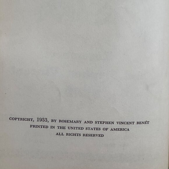 A Book Of Americans By Rosemary & Stephen Vincent Benét 1933 Historical Poetry - Picture 4 of 16